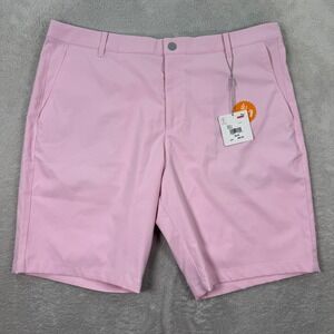 NEW PUMA Jackpot Golf Shorts Men 38 Rose Lady Pink Performance Fit Casual Preppy